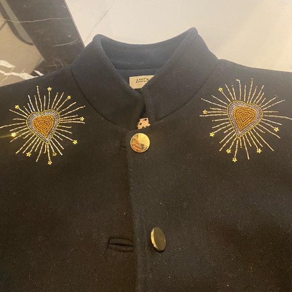 Amenapih Jackets & Blazers - Black Coat with Gold Accents from Paris!